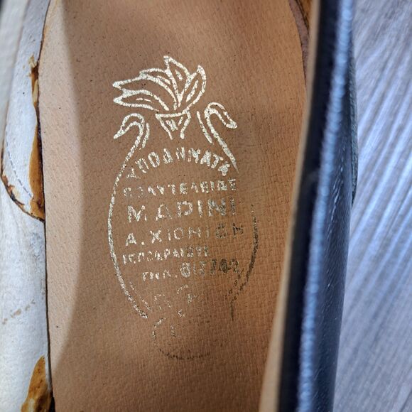 Vintage Casual Loafer. Women's Black Leather Slip On Loafers Shoes Size 10us - Picture 8 of 8